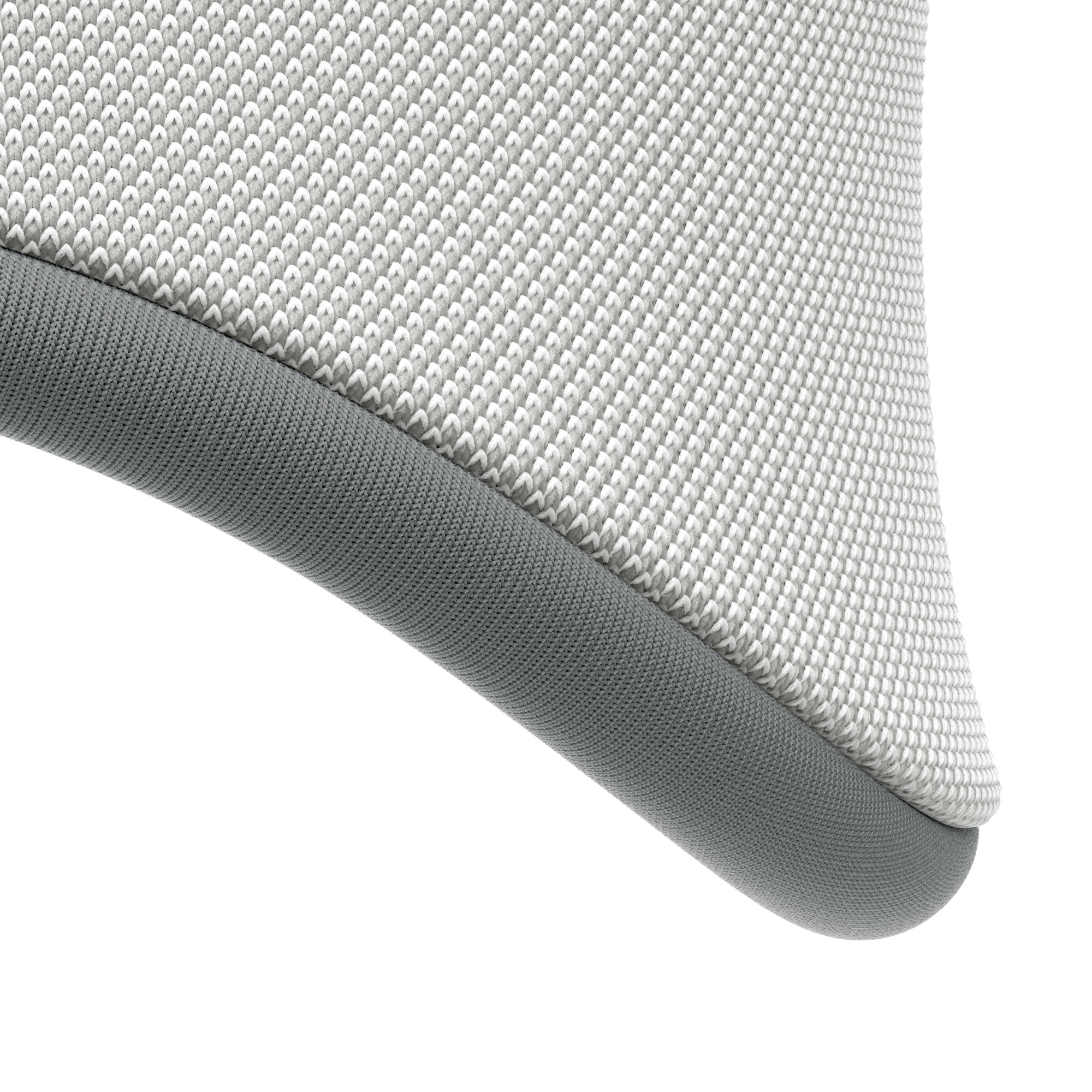 Light Seal Cushion, темно-серого цвета, прилегает к Light Seal, светлому серому тканому сетчатому материалу.